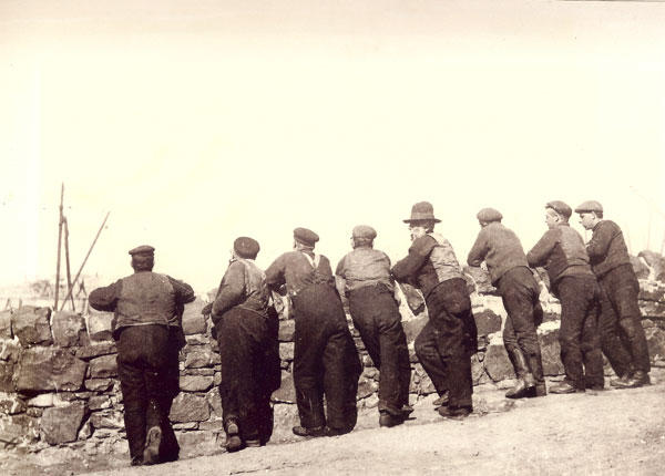 Craster fishermen on Haven Hill Craster fishermen on Haven Hill